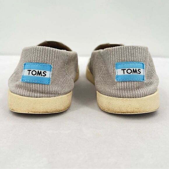 Toms Avalon Drizzle Grey Canvas Slip On Loafer Sneakers Women’s Size 7.5 - Picture 9 of 10